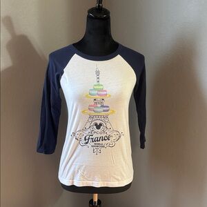 Epcot France Long Sleeve Tee - Black & White